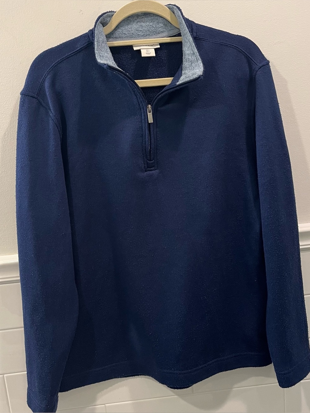Navy Blue Aspen Quarter Zip Sweatshirt